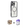 MARSİLYAN™- iPhone 16 Pro Max Kılıf Zirve Doku Prime - Siyah Bilvis 5in1 3D Magic Cam Ekran Koruyucu + Pers Alüminyum Kamera Lens - CLTM
