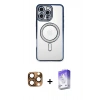 MARSİLYAN™- iPhone 16 Pro Max Kılıf Zirve Doku Prime - Siyah Bilvis 5in1 3D Magic Cam Ekran Koruyucu + Pers Alüminyum Kamera Lens - CLTM