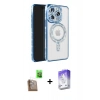 MARSİLYAN™- iPhone 16 Pro Max Kılıf Zirve Doku Prime - Siyah Bilvis 5in1 3D Magic Cam Ekran Koruyucu + Raze Metal Kamera Lens - CLTM