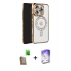 MARSİLYAN™- iPhone 16 Pro Max Kılıf Zirve Doku Prime - Siyah Bilvis 5in1 3D Magic Cam Ekran Koruyucu + Raze Metal Kamera Lens - CLTM