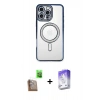 MARSİLYAN™- iPhone 16 Pro Max Kılıf Zirve Doku Prime - Siyah Bilvis 5in1 3D Magic Cam Ekran Koruyucu + Raze Metal Kamera Lens - CLTM