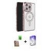 MARSİLYAN™- iPhone 16 Pro Max Kılıf Zirve Doku Prime - Siyah Bilvis 5in1 3D Magic Cam Ekran Koruyucu + Raze Metal Kamera Lens - CLTM