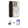 MARSİLYAN™- iPhone 16 Pro Max Kılıf Zirve Doku Prime - Siyah Bilvis 5in1 3D Magic Cam Ekran Koruyucu + Bilvis Titan Kamera Lens - TMGI
