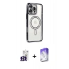 MARSİLYAN™- iPhone 16 Pro Max Kılıf Zirve Doku Prime - Siyah Bilvis 5in1 3D Magic Cam Ekran Koruyucu + Bilvis Titan Kamera Lens - TMGI