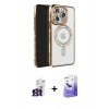 MARSİLYAN™- iPhone 16 Pro Max Kılıf Zirve Doku Prime - Siyah Bilvis 5in1 5D Magic Hayalet Cam Ekran Koruyucu + Bilvis Titan Kamera Lens - TMGI