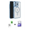 MARSİLYAN™- iPhone 16 Pro Max Kılıf Zirve Doku Prime - Siyah Bilvis 5in1 5D Magic Hayalet Cam Ekran Koruyucu + Raze Metal Kamera Lens - BZ