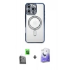 MARSİLYAN™- iPhone 16 Pro Max Kılıf Zirve Doku Prime - Siyah Bilvis 5in1 5D Magic Hayalet Cam Ekran Koruyucu + Raze Metal Kamera Lens - SH