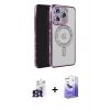 MARSİLYAN™- iPhone 16 Pro Max Kılıf Zirve Doku Prime - Siyah Bilvis 5in1 5D Magic Hayalet Cam Ekran Koruyucu + Bilvis Titan Kamera Lens - TMGI