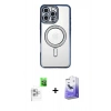 MARSİLYAN™- iPhone 16 Pro Max Kılıf Zirve Doku Prime - Siyah Bilvis 5in1 5D Magic Hayalet Cam Ekran Koruyucu + Raze Metal Kamera Lens - BZ