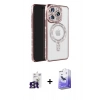 MARSİLYAN™- iPhone 16 Pro Max Kılıf Zirve Doku Prime - Siyah Bilvis 5in1 5D Magic Hayalet Cam Ekran Koruyucu + Bilvis Titan Kamera Lens - TMGI