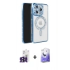 MARSİLYAN™- iPhone 16 Pro Max Kılıf Zirve Doku Prime - Siyah Bilvis 5in1 5D Magic Hayalet Cam Ekran Koruyucu + Siyah Bilvis Titan Kamera Lens