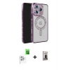 MARSİLYAN™- iPhone 16 Pro Max Kılıf Zirve Doku Prime - Siyah Bilvis Hayalet Cam Ekran Koruyucu + Raze Metal Kamera Lens - BZ