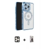 MARSİLYAN™- iPhone 16 Pro Max Kılıf Zirve Doku Prime - Siyah Bilvis Hayalet Cam Ekran Koruyucu + PVD Metal Kamera Lens - GD