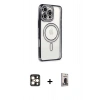 MARSİLYAN™- iPhone 16 Pro Max Kılıf Zirve Doku Prime - Siyah Bilvis Hayalet Cam Ekran Koruyucu + PVD Metal Kamera Lens - GD