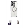MARSİLYAN™- iPhone 16 Pro Max Kılıf Zirve Doku Prime - Siyah Bilvis Hayalet Cam Ekran Koruyucu + Bilvis Titan Kamera Lens - TMGI