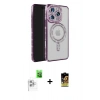 MARSİLYAN™- iPhone 16 Pro Max Kılıf Zirve Doku Prime - Siyah Buffer Cam Ekran Koruyucu + Raze Metal Kamera Lens - BZ