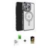 MARSİLYAN™- iPhone 16 Pro Max Kılıf Zirve Doku Prime - Siyah Buffer Cam Ekran Koruyucu + Raze Metal Kamera Lens - BZ