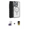 MARSİLYAN™- iPhone 16 Pro Max Kılıf Zirve Doku Prime - Siyah Buffer Cam Ekran Koruyucu + Bilvis Titan Kamera Lens - TMGI