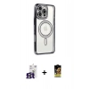 MARSİLYAN™- iPhone 16 Pro Max Kılıf Zirve Doku Prime - Siyah Buffer Cam Ekran Koruyucu + Bilvis Titan Kamera Lens - TMGI