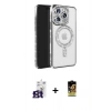 MARSİLYAN™- iPhone 16 Pro Max Kılıf Zirve Doku Prime - Siyah Buffer Cam Ekran Koruyucu + Bilvis Titan Kamera Lens - TMGI