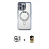 MARSİLYAN™- iPhone 16 Pro Max Kılıf Zirve Doku Prime - Siyah Buffer Cam Ekran Koruyucu + Pers Alüminyum Kamera Lens - GI