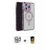 MARSİLYAN™- iPhone 16 Pro Max Kılıf Zirve Doku Prime - Siyah Buffer Cam Ekran Koruyucu + Pers Alüminyum Kamera Lens - GI