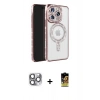 MARSİLYAN™- iPhone 16 Pro Max Kılıf Zirve Doku Prime - Siyah Buffer Cam Ekran Koruyucu + Pers Alüminyum Kamera Lens - GI