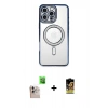 MARSİLYAN™- iPhone 16 Pro Max Kılıf Zirve Doku Prime - Siyah Buffer Cam Ekran Koruyucu + Natural Grey Raze Metal Kamera Lens