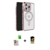 MARSİLYAN™- iPhone 16 Pro Max Kılıf Zirve Doku Prime - Siyah Buffer Cam Ekran Koruyucu + Natural Grey Raze Metal Kamera Lens