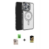 MARSİLYAN™- iPhone 16 Pro Max Kılıf Zirve Doku Prime - Siyah Buffer Cam Ekran Koruyucu + Natural Grey Raze Metal Kamera Lens