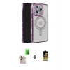 MARSİLYAN™- iPhone 16 Pro Max Kılıf Zirve Doku Prime - Siyah Buffer Cam Ekran Koruyucu + Natural Grey Raze Metal Kamera Lens
