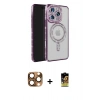 MARSİLYAN™- iPhone 16 Pro Max Kılıf Zirve Doku Prime - Siyah Buffer Cam Ekran Koruyucu + Pers Alüminyum Kamera Lens - CLTM