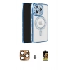 MARSİLYAN™- iPhone 16 Pro Max Kılıf Zirve Doku Prime - Siyah Buffer Cam Ekran Koruyucu + Pers Alüminyum Kamera Lens - CLTM