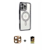 MARSİLYAN™- iPhone 16 Pro Max Kılıf Zirve Doku Prime - Siyah Buffer Cam Ekran Koruyucu + Pers Alüminyum Kamera Lens - CLTM