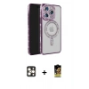 MARSİLYAN™- iPhone 16 Pro Max Kılıf Zirve Doku Prime - Siyah Buffer Cam Ekran Koruyucu + PVD Metal Kamera Lens - GD