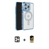 MARSİLYAN™- iPhone 16 Pro Max Kılıf Zirve Doku Prime - Siyah Buffer Cam Ekran Koruyucu + PVD Metal Kamera Lens - GD