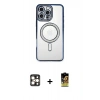 MARSİLYAN™- iPhone 16 Pro Max Kılıf Zirve Doku Prime - Siyah Buffer Cam Ekran Koruyucu + PVD Metal Kamera Lens - GD