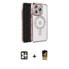 MARSİLYAN™- iPhone 16 Pro Max Kılıf Zirve Doku Prime - Siyah Buffer Cam Ekran Koruyucu + PVD Metal Kamera Lens - GD