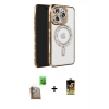 MARSİLYAN™- iPhone 16 Pro Max Kılıf Zirve Doku Prime - Siyah Buffer Cam Ekran Koruyucu + Raze Metal Kamera Lens - CLTM