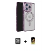 MARSİLYAN™- iPhone 16 Pro Max Kılıf Zirve Doku Prime - Siyah Buffer Cam Ekran Koruyucu + PVD Metal Kamera Lens - SH