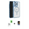 MARSİLYAN™- iPhone 16 Pro Max Kılıf Zirve Doku Prime - Siyah Buffer Hayalet Cam Ekran Koruyucu + Raze Metal Kamera Lens - BZ