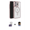 MARSİLYAN™- iPhone 16 Pro Max Kılıf Zirve Doku Prime - Siyah Buffer Hayalet Cam Ekran Koruyucu + Bilvis Titan Kamera Lens - TMGI