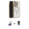 MARSİLYAN™- iPhone 16 Pro Max Kılıf Zirve Doku Prime - Siyah Buffer Hayalet Cam Ekran Koruyucu + Bilvis Titan Kamera Lens - TMGI