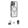 MARSİLYAN™- iPhone 16 Pro Max Kılıf Zirve Doku Prime - Siyah Buffer Hayalet Cam Ekran Koruyucu + Bilvis Titan Kamera Lens - TMGI