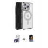 MARSİLYAN™- iPhone 16 Pro Max Kılıf Zirve Doku Prime - Siyah Buffer Hayalet Cam Ekran Koruyucu + Bilvis Titan Kamera Lens - TMGI
