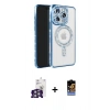 MARSİLYAN™- iPhone 16 Pro Max Kılıf Zirve Doku Prime - Siyah Buffer Hayalet Cam Ekran Koruyucu + Gümüş Bilvis Titan Kamera Lens