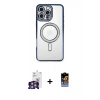 MARSİLYAN™- iPhone 16 Pro Max Kılıf Zirve Doku Prime - Siyah Buffer Hayalet Cam Ekran Koruyucu + Gümüş Bilvis Titan Kamera Lens