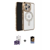 MARSİLYAN™- iPhone 16 Pro Max Kılıf Zirve Doku Prime - Siyah Buffer Hayalet Cam Ekran Koruyucu + Bilvis Titan Kamera Lens - SH