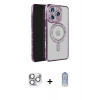 MARSİLYAN™- iPhone 16 Pro Max Kılıf Zirve Doku Prime - Siyah Joko Magic 5D Cam + Pers Alüminyum Kamera Lens - GS
