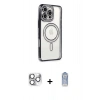MARSİLYAN™- iPhone 16 Pro Max Kılıf Zirve Doku Prime - Siyah Joko Magic 5D Cam + Pers Alüminyum Kamera Lens - GS